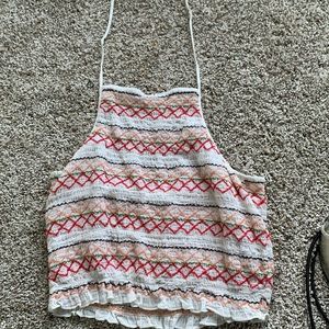 White colorful top from American eagle